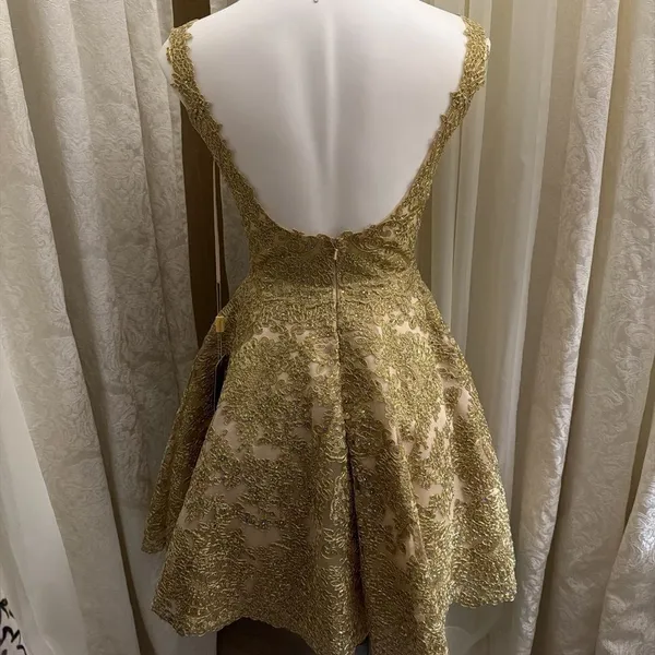 Aspeed Gold Lace Prom Festive Dress - Image 4