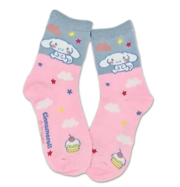 NWT Cinnamoroll Pink & Blue Crew Socks - Image 4