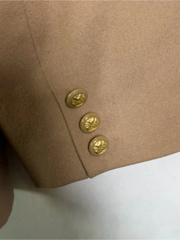 Pendleton Women’s Sz 10 Beige Wool Blazer Crest Buttons Old Money USA Vintage - Image 8