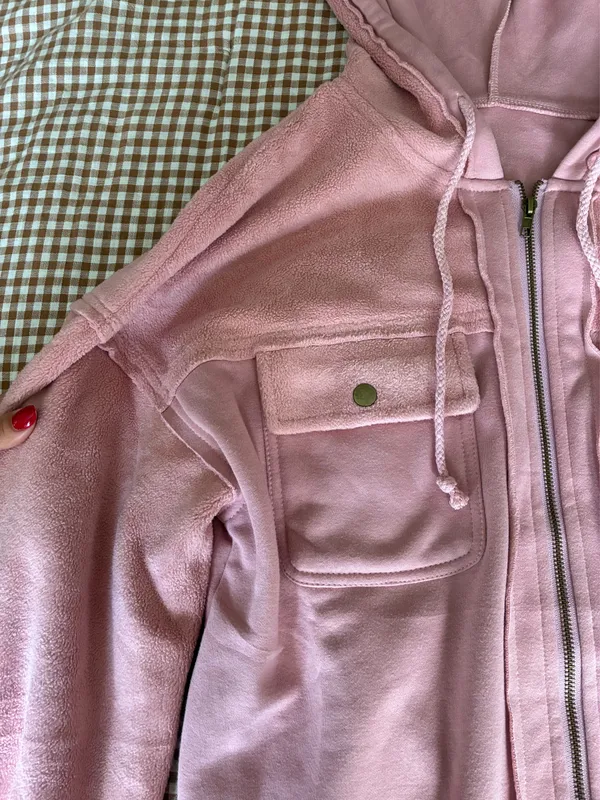 Oversized zip up Pink Size M - Image 2