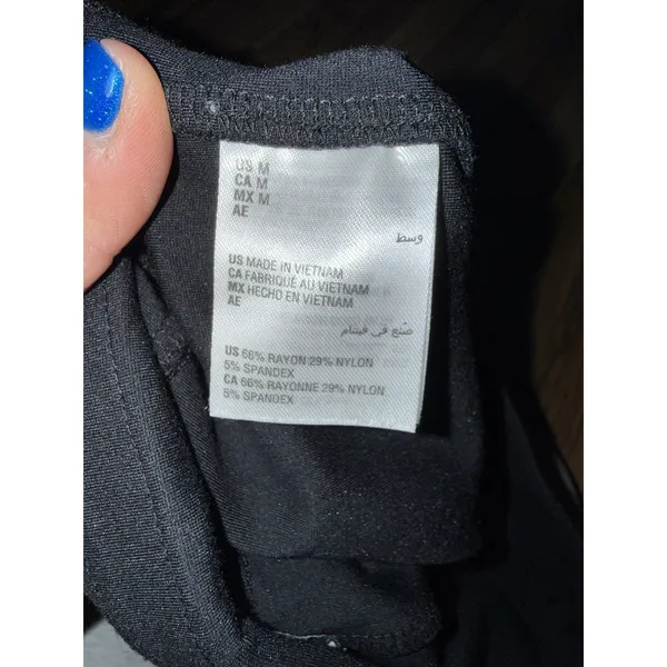 Bar‎ III Women's Sz M Medium Black Pipe Mid Rise Pull On Dress Pants Leggings - Image 4
