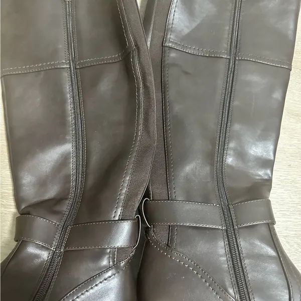 Tommy Hilfiger Brown Leather Riding Boots Women’s 10 - Image 4