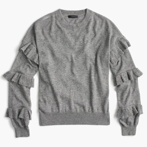 J. Crew Heather‎ Gray Wool Sweater - Image 3