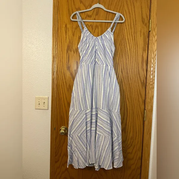 La Vie by Rebecca Taylor Leila Striped Midi Dress - Size L - Image 3