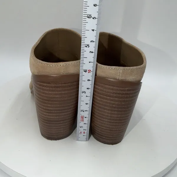 Vince Camuto Aimie Tan Suede Slip On Block Heels Mules Women's Size 8.5‎ - Image 5