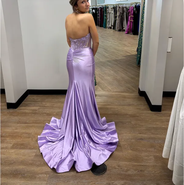 Lilac Sherri Hill Prom Dress - Image 3