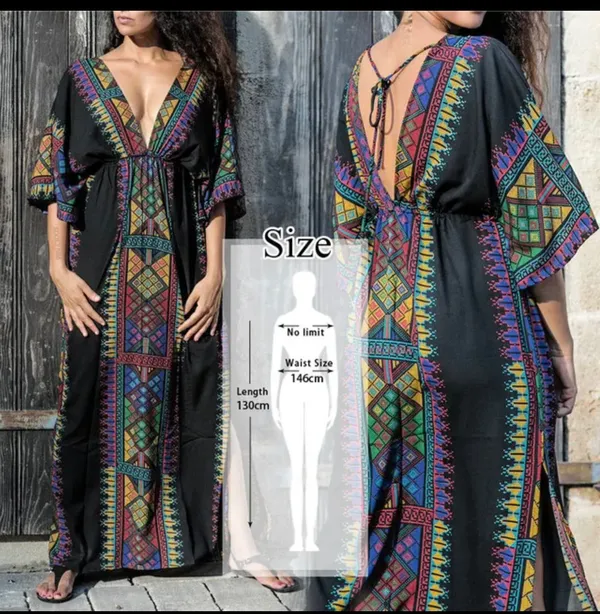 Bohemian Black Kimono/Cover Up One Size - Image 4
