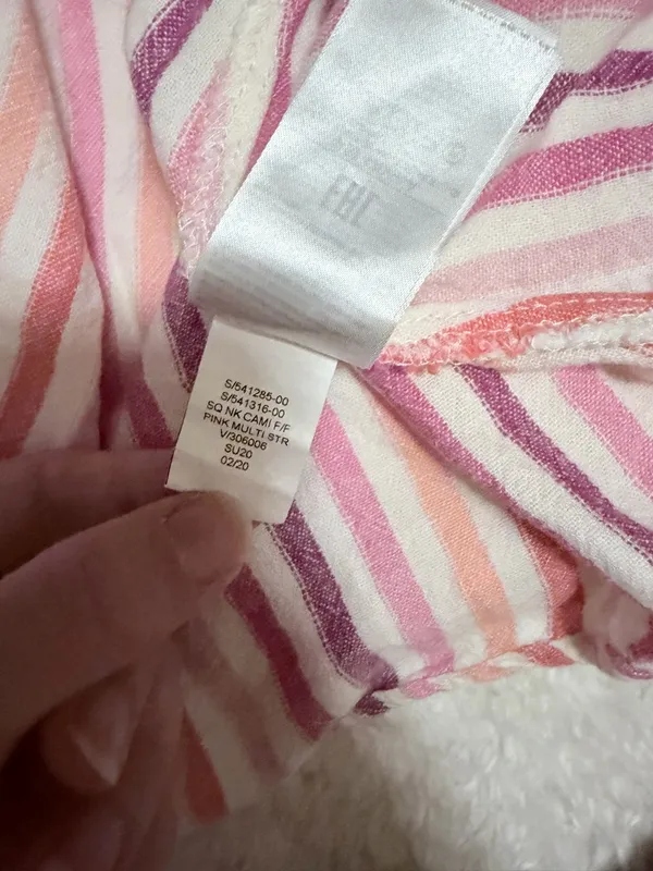 Gap medium striped square neck linen blend dress - Image 7