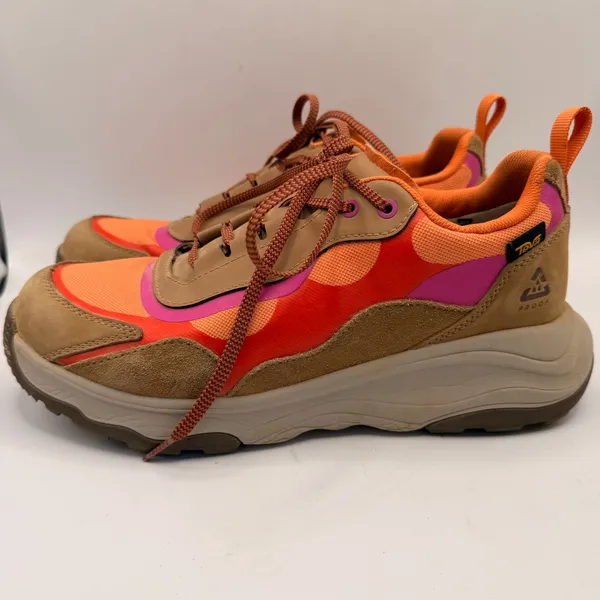 Teva Geotrecca Low PR Hiking Shoes Orange Pink Tan Waterproof Sneaker Women 9 - Image 6