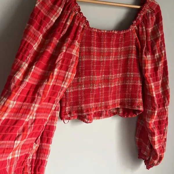 Free People Cherry Bomb Balloon Sleeve Top - Image 10