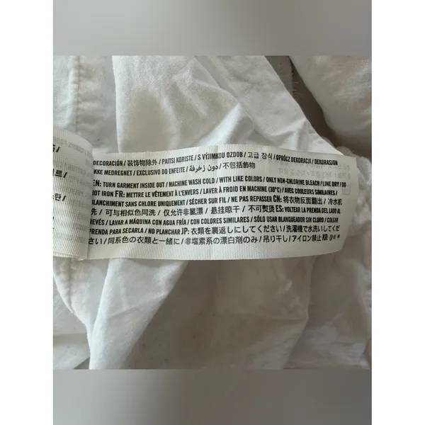 Abercrombie & Fitch White Puff Sleeve Smocked Mini Dress XS‎ - Image 5