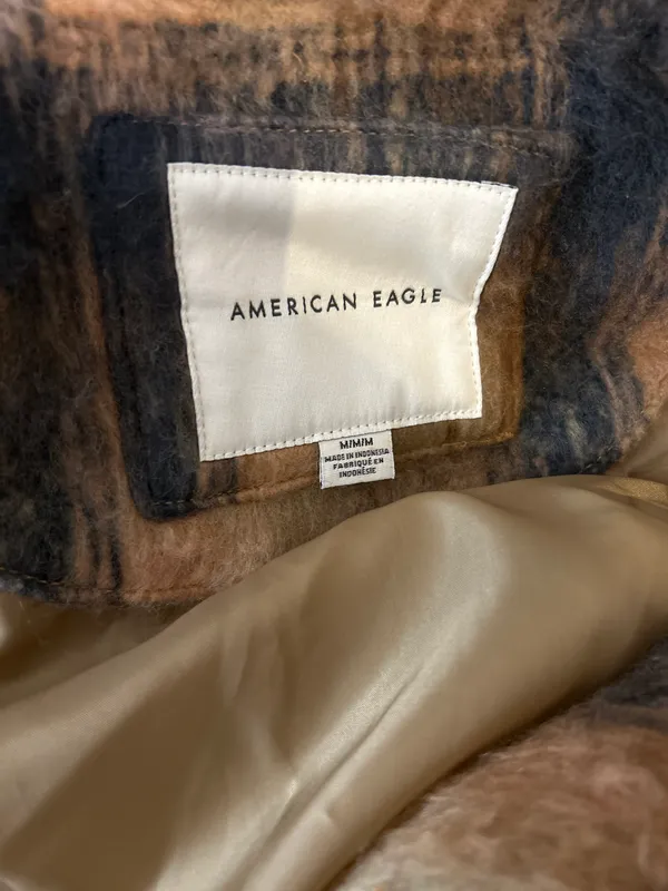 American Eagle Brushed Plaid Shacket - Image 5