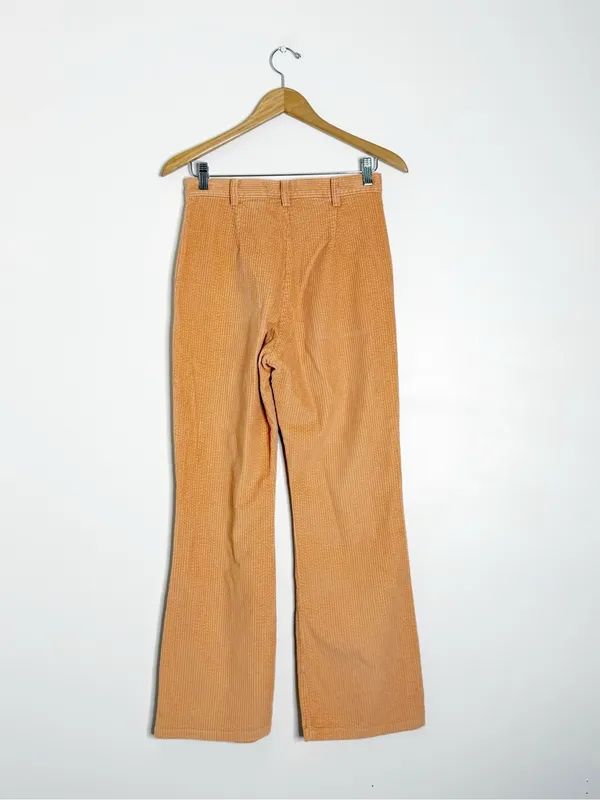Levi’s Math Club Flare Corduroy Pants Peach 27 High Rise Wide Leg - Image 2