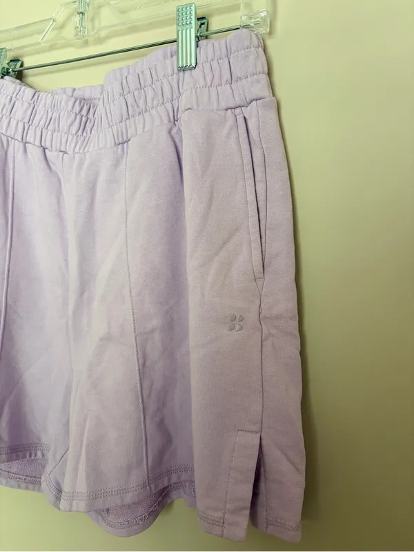 Sweaty Betty After Class Lounge Shorts Lilac - Image 4
