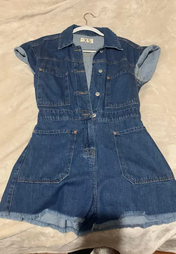 Free People Denim Romper - Image 2