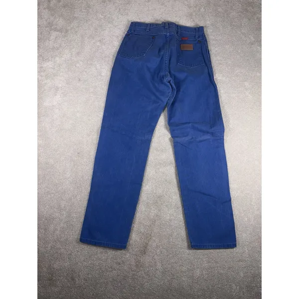 VTG Women's 90s Blue Denim Wrangler‎ Jeans WPL6428 15x32 (30x32) Cowgirl Cut - Image 4