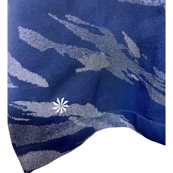 Athleta Camo Speedlight Tank‎ Top Navy Blue Camouflage Workout Yoga Size Small - Image 3
