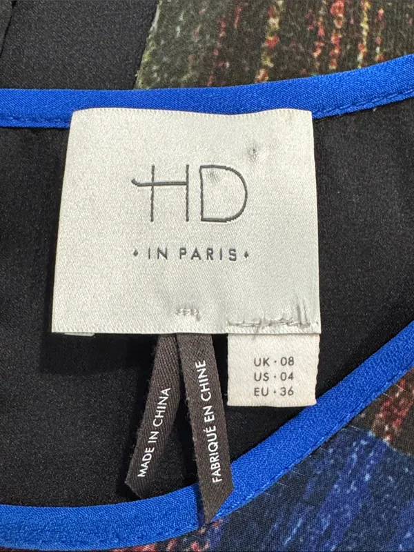 Anthropologie HD in Paris Andaz Plaid Maxi Chiffon Dress Cinched Waist size 4 - Image 11