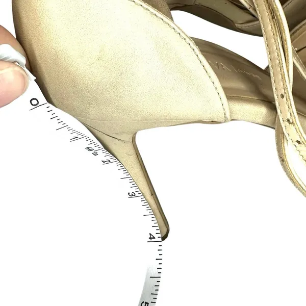 Wild Diva Lounge Pointed Toe Strappy Beige Nude Sandal Women’s Size 8 Heel - Image 8