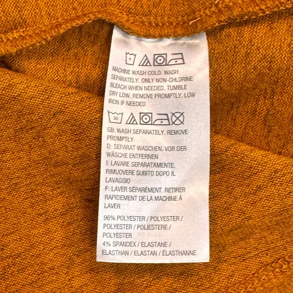 LOGO Lori Goldstein Orange Mock Neck Large L A-Line Tunic Top‎ Shirt - Image 5