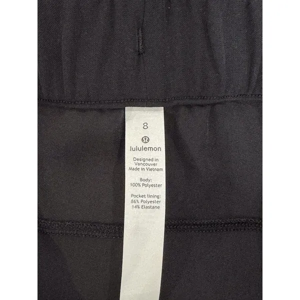 Lululemon Womens Shorts Black On the Fly Sweat Wicking Athletic Stretch Size 8 - Image 5