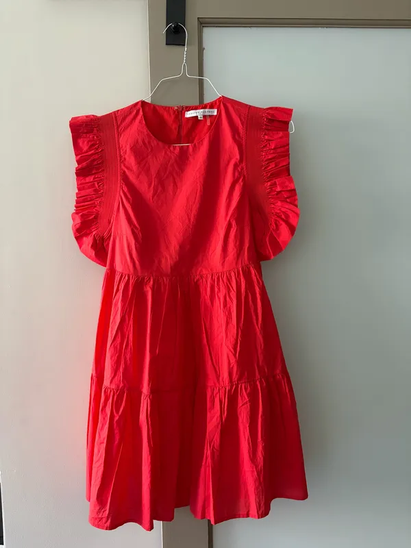 English Factory Red Ruffled Babydoll Dress - Image 2