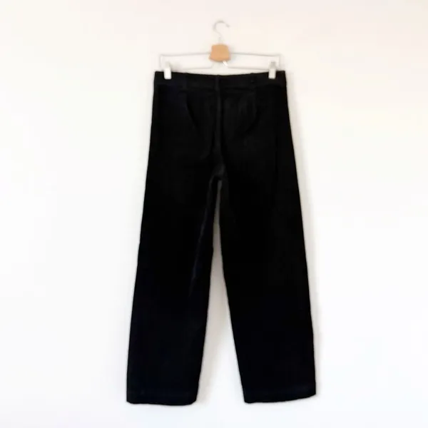 Everlane The Corduroy Wide-Leg Pants High Rise in Black Pockets Size 10 - Image 4