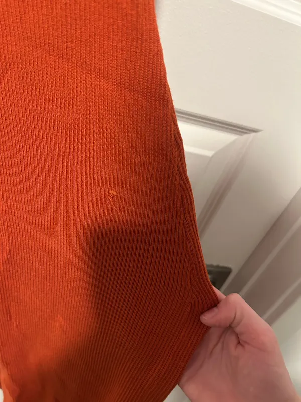 Orange midis dress with cutout Size M - Image 5