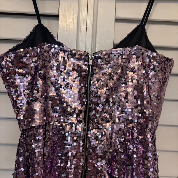Parker Purple Sequin‎ Dress Size 4 - Image 5
