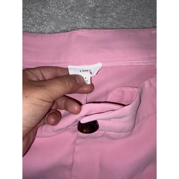 a loves a pink Pink Wide leg Trousers - Slacks Pleated Business Preppy Size 6 - Image 3