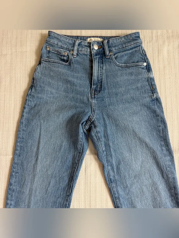 Madewell The Curvy ‘90s Straight Jean in Enmore Wash Size 25 Medium Vintage Wash - Image 4