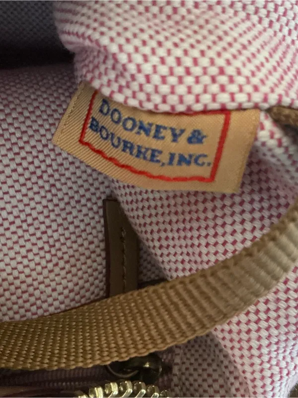 Dooney & Bourke smooth leather large hobo handbag mustard brown leather large - Image 12