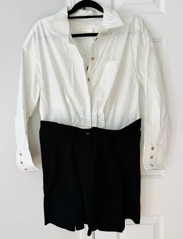 Anthropologie Twofer Buttondown Shirt Dress, Size M - Image 8