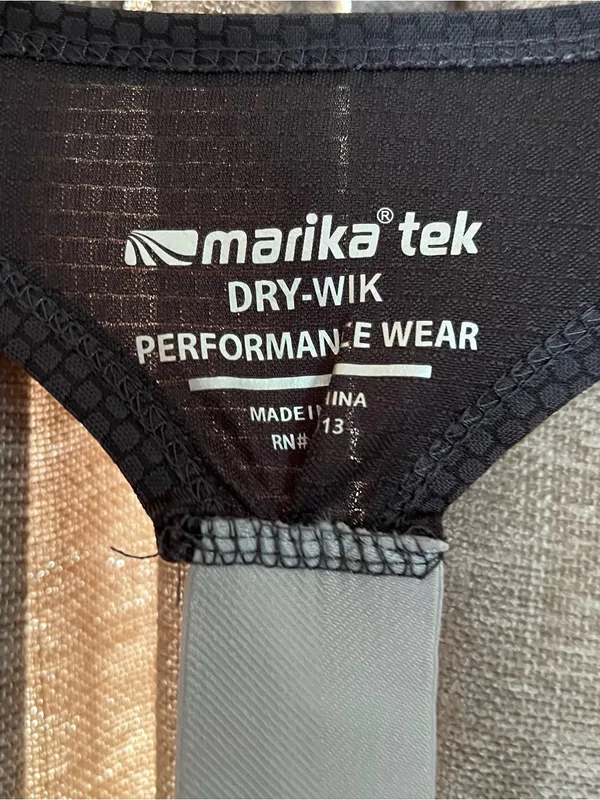 Marika Grey Dipped Back Racerback Athletic Tank Top Size Small - Image 6