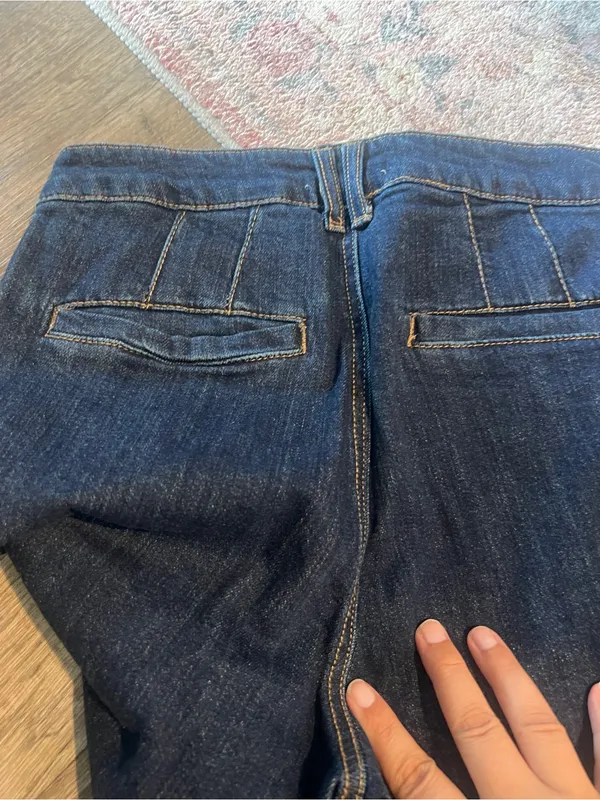 Oat Dark Blue Women's Flared Jeans size 27 - Image 9