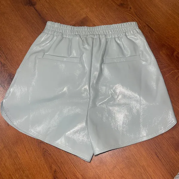Leather Shorts Gray Size XS - Image 2
