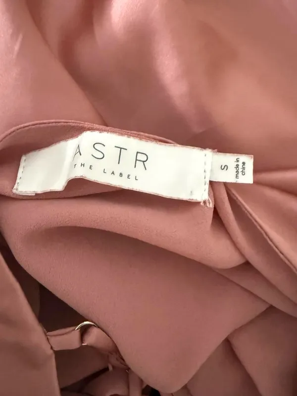 Astr Satin Ruched Slip Midi Dress in Rose - Image 5