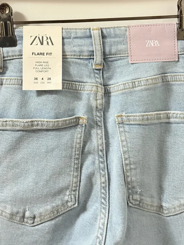 Zara Light Blue High-Rise Wide Leg Jeans NWT - Image 8