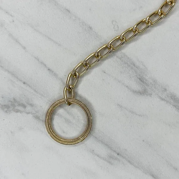 Textured Gold Chain Belt Circle Lattice XS/S ✨ - Image 10