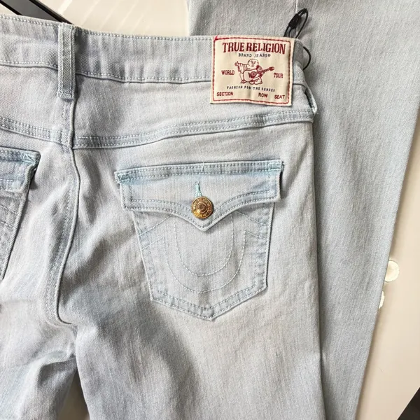 NWT True Religion Joey Mid Rise Flare Jeans Light Wash Size W29 🩵 - Image 19