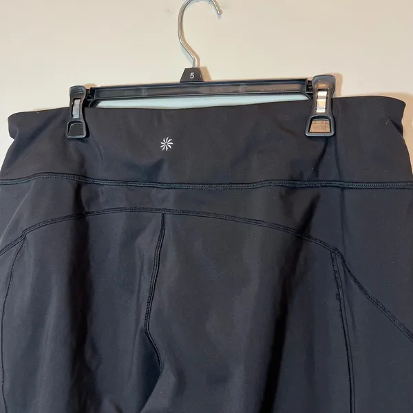 Athleta Rainier Jogger Black Fleece Lined High Rise Active Pants Women's XL - Image 5