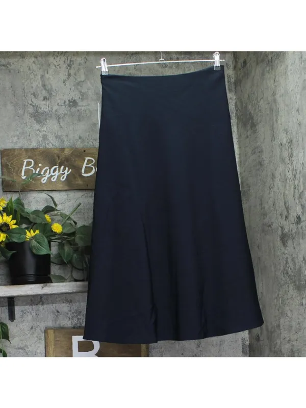Cece Womens Bias-Cut A Line Side Zip MIDI Skirt 7054423 Night Shade Blue S - Image 2