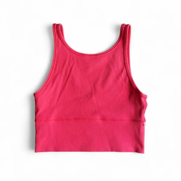 Lululemon Women's Pink and Red Crop-top - Image 2