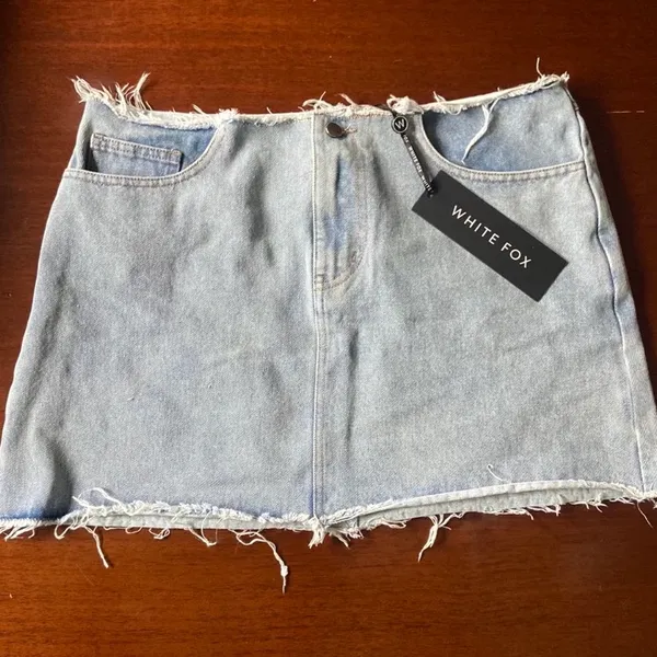 White Fox Boutique Be without you denim skirt - Image 3