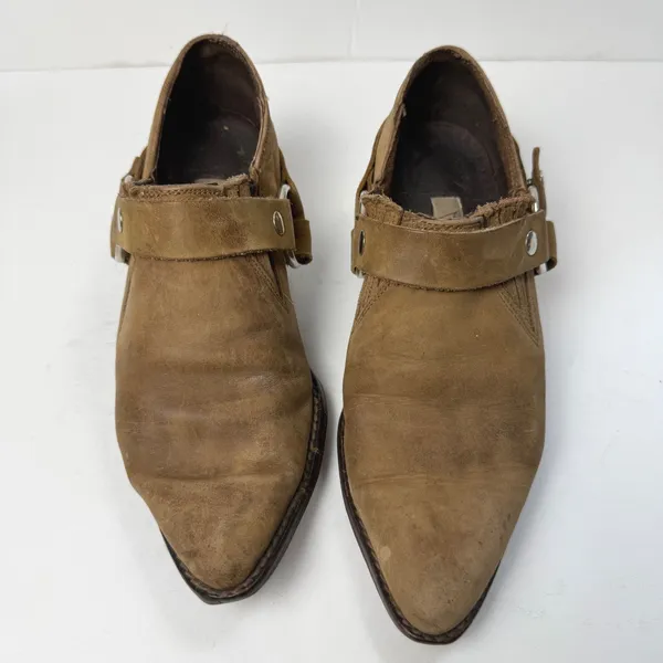 Vintage Guess Harness Boots Women‎ 6.5 Western Moto Leather Georges Marciano 90s - Image 2