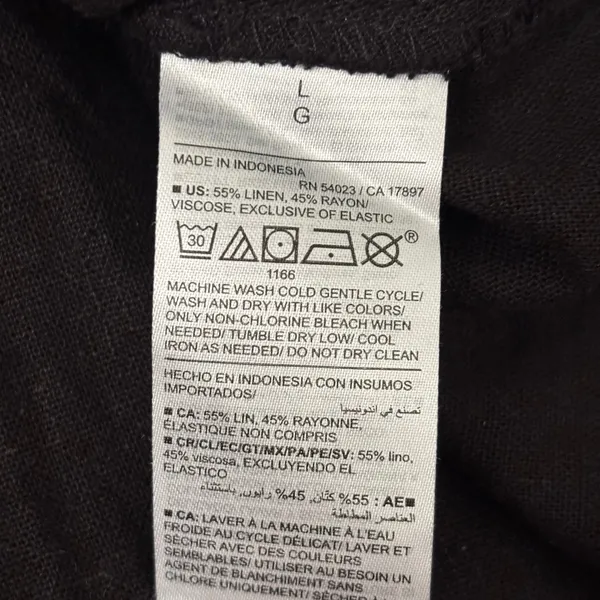 NWT Old Navy Mini Linen Blend Dress Size L Black LBD Summer - Image 6