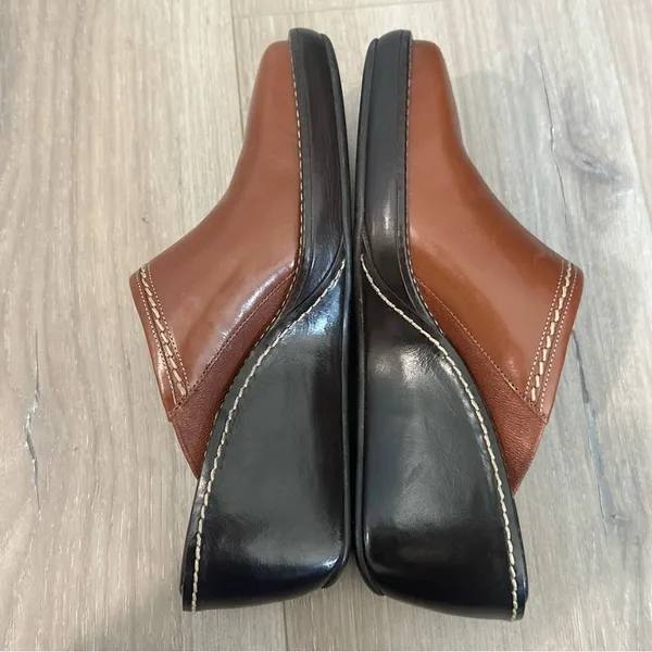 Cole Haan Elyssa Wedge Clogs Slip On Mules Shoes Brown Leather‎ Women’s Size 6 - Image 9