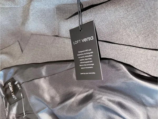 LOFT Versa Gray Belted Long Coat Dress Size M NWT – Tailored Minimalist Style - Image 6