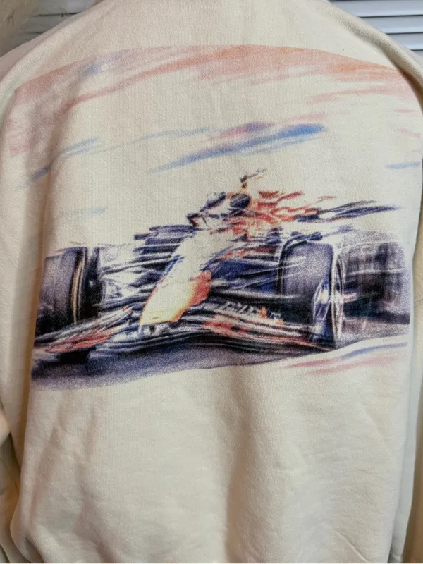 American Eagle x Oracle Red Bull Racing F1 Graphic Sweatshirt Cream Size M - Image 7