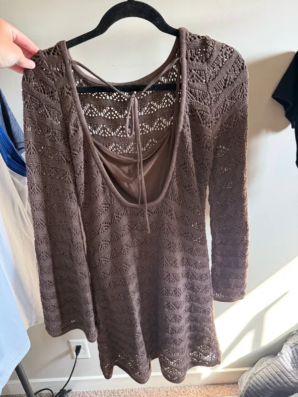 Abercrombie Brown Knit Dress - Image 2